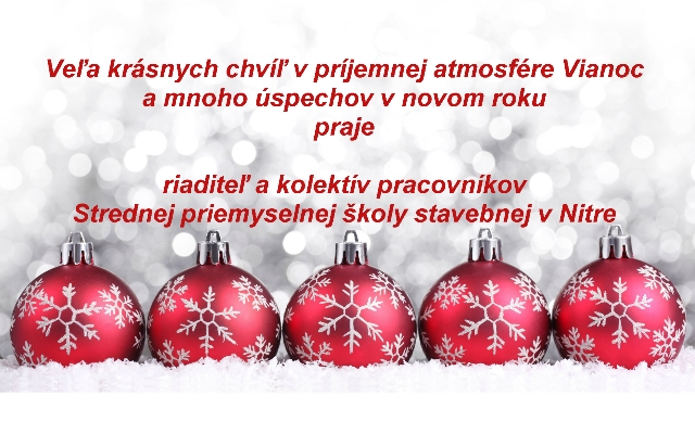 Vianočný pozdrav SPŠS Nitra